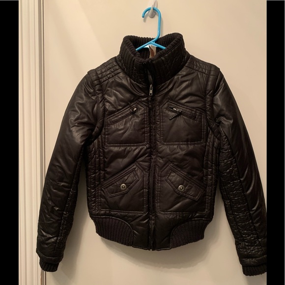 No boundaries women’s puffer vest jacket zip up detachable sleeves black size M - Picture 1 of 5